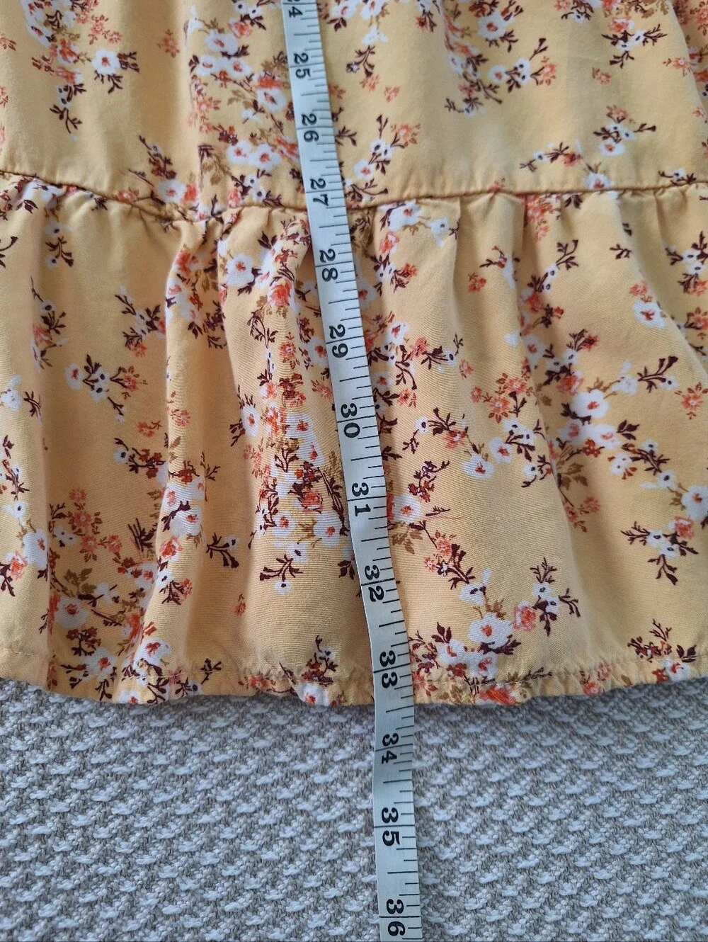 Old Navy Yellow Floral Tiered Sundress with Spaghetti Straps